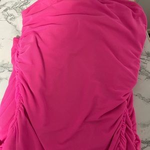 Neon pink bodycon dress